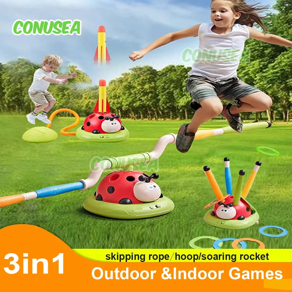 3-In-1 Kid Sports Toys Skipping Rope Machine Ferrule Game Training Toy Children Indoor Outdoor Games Learning Educational Toys